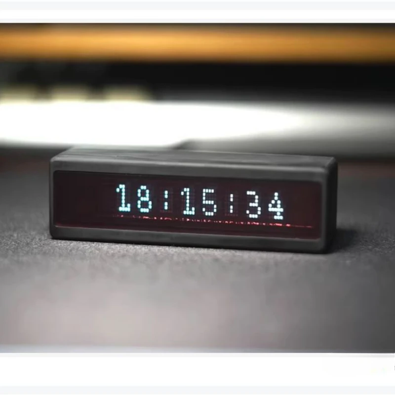 Nuevo bricolaje con diseño inteligente de temperatura, pantalla de alta definición, reloj de red de escritorio Typec VFD