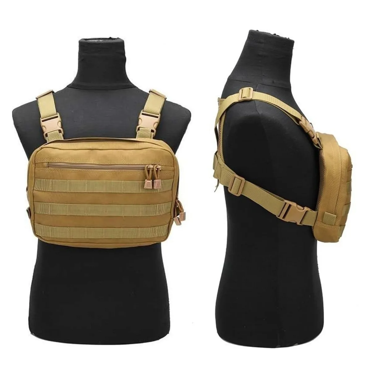 Bolsa de peito tática versátil ao ar livre Colete de ombro Mochila Armazenamento à prova d'água para caça ao ar livre