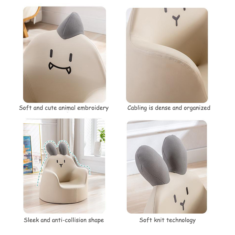 Sofá cama de cuero Artificial impermeable para niños, silla de bebé perezosa, suave y cómoda, 0,6-6 años