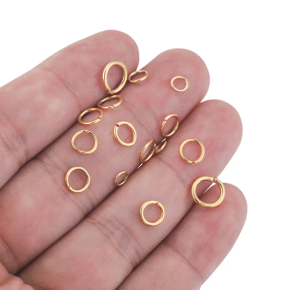 Bộ 100 Rất Nhiều 4 6 8 10Mm Thép Không Gỉ Nhảy Nhẫn Mở Tách Vòng Kết Nối Cho Tự Làm Trang Sức làm Nguồn Cung Cấp Sỉ Vật Dụng