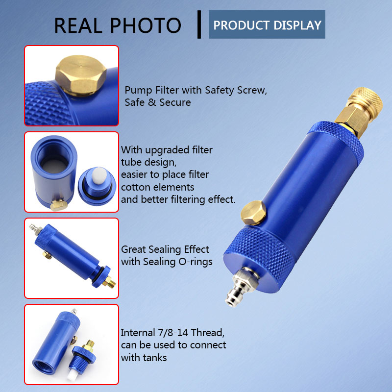 แรงดันสูงปั๊มกรองความปลอดภัยวาล์ว M10x1 40Mpa น้ำแยกน้ำมันคอมเพรสเซอร์กรอง8มม.หัวต่อคอมพิวเตอร์