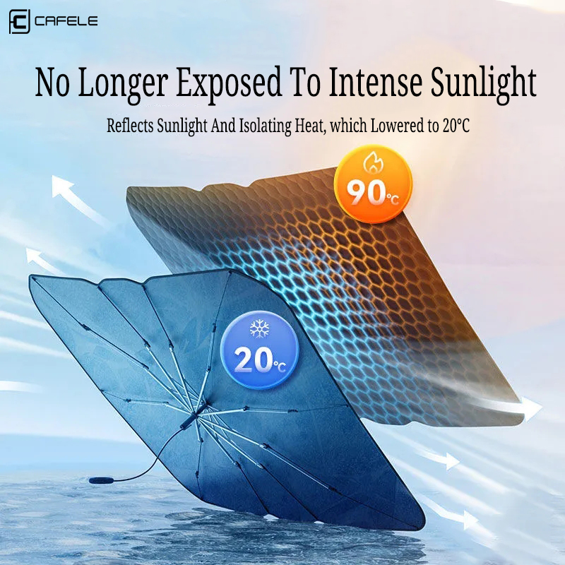 Car Windshield Sunshade Heat Insulation Parasol For Car Umbrella Sun Visor Front Windshield Sun Protector Car Window Shield Auto
