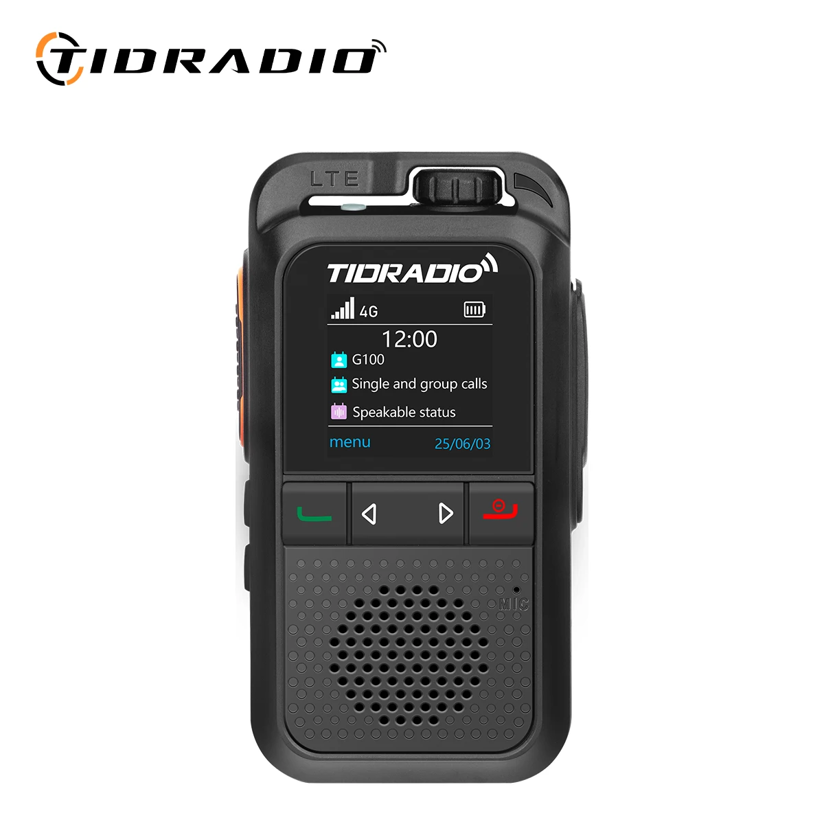 TIDRADIO TD-G100 Walkie-talkie Global 5000 Km Larga modo de reposo Adecuado para equipos de convoy Senderismo en espera Alta cobertura Sin licencia