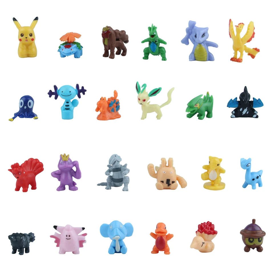 24 ชิ้น/เซ็ต Pokemon Action Figure 2-3 ซม.ไม่ซ้ํา Mini Figures ของเล่น Pikachu อะนิเมะเด็กเก็บตุ๊กตาของขวัญวันเกิด