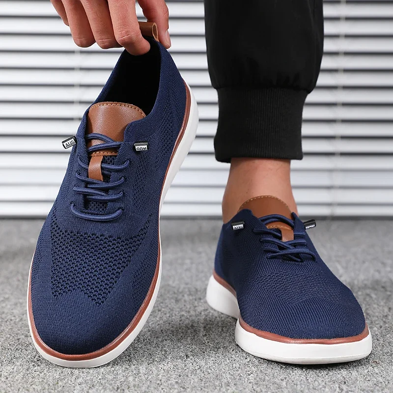 Leichte Strickschuhe für Herren, bequem, ganztägig, bietet hervorragende Passform, Wanderschuhe, geeignet für den täglichen Gebrauch, Wanderschuhe