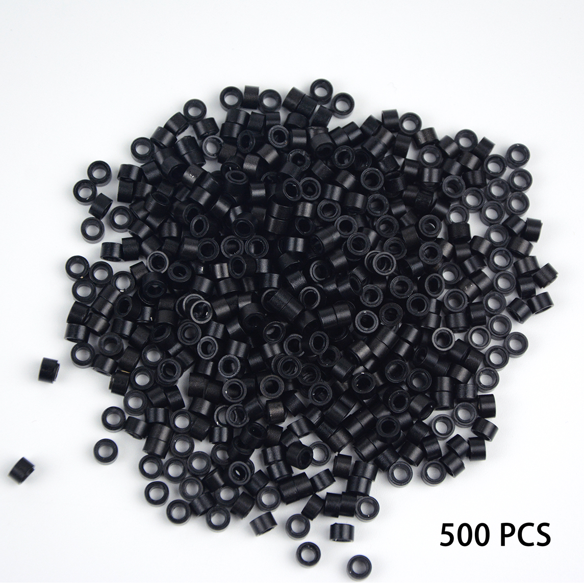 ヘアエクステンションリング,500ピース,5.0x3.0x3.0mm,マイクロシリコン,裏地付きリンク,ヘアエクステンション