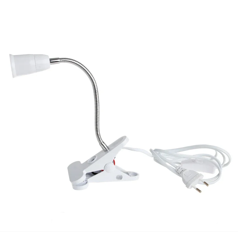 Lampada da scrivania flessibile da 360 gradi Portalampada EU/US Portalampada base E27 con portalampada interruttore on/off