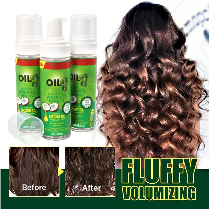 ราคาไม่แพง Braid Mousse Hair Mousse ผมมูสไม่มี Flaking Foaming Curl Mousse น้ําหนักเบา Strong Hold Cury ผมโฟม 100Ml