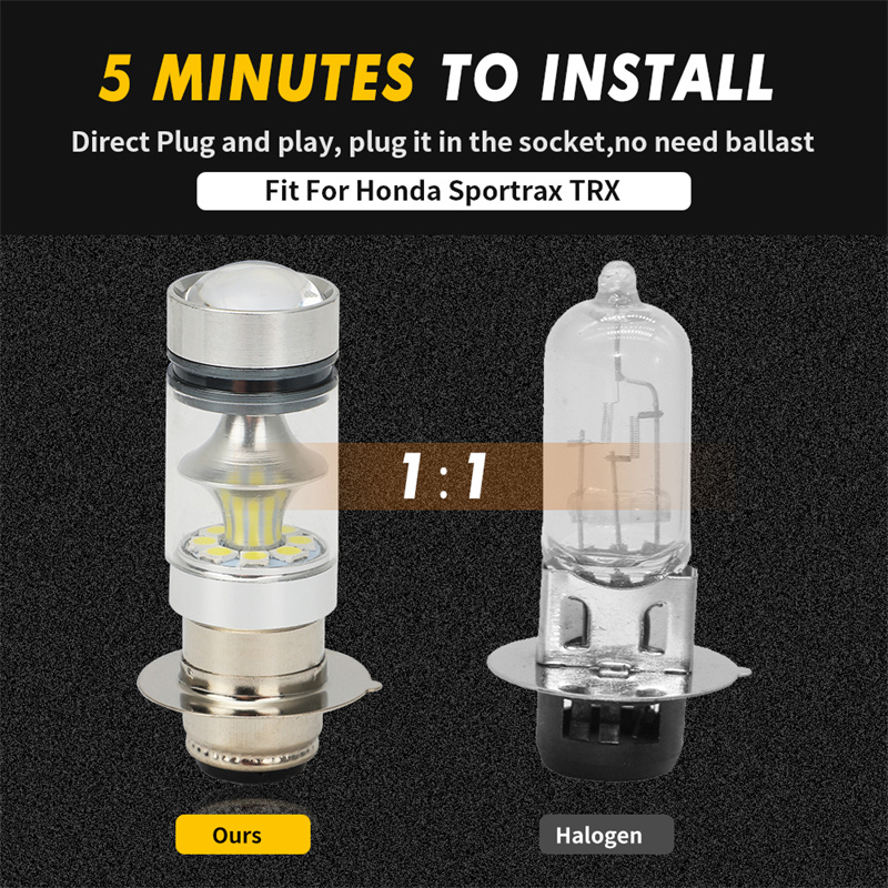 2 Chiếc Siêu Trắng 100W Đèn LED Đội Đầu Đèn Pha Bóng Đèn Dành Cho Xe Yamaha GRIZZLY 660 400 450 350 125 YFZ350 YFZ450 RAPTOR 350 700