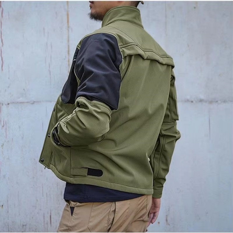 Waterdichte Shark Skin Tactische Sets Heren Dikker Fleece Nieuwe Soft Shell Combat Jassen + winddichte Warme Cargo Broek 2-delige set