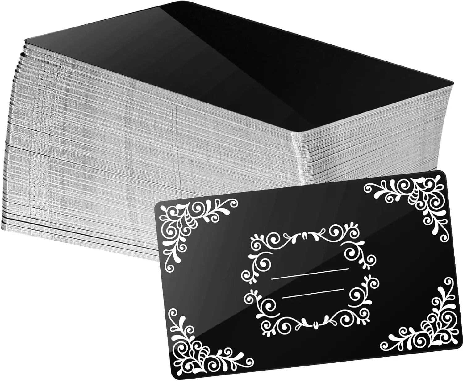 50/250 Uds. Espacios en blanco de grabado láser hoja de aluminio tarjeta de visita de grabado láser tarjetas de regalo multiusos DIY 86x54x0,21mm