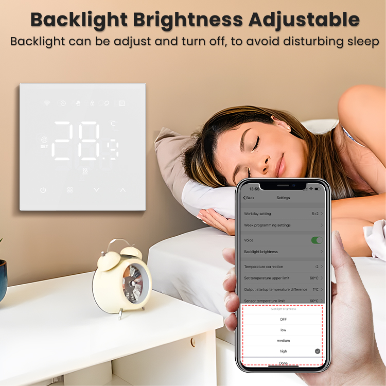 AVATTO Tuya WiFi เครื่องทําความร้อน 220 v, สมาร์ทไฟฟ้าน้ําชั้นอุณหภูมิความร้อน Controller สําหรับ Google Home Alexa Alice