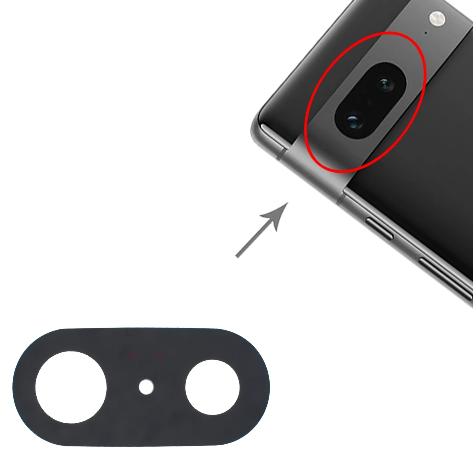 Para Google Pixel 7 Lente de cámara trasera Piezas de reparación de teléfonos móviles