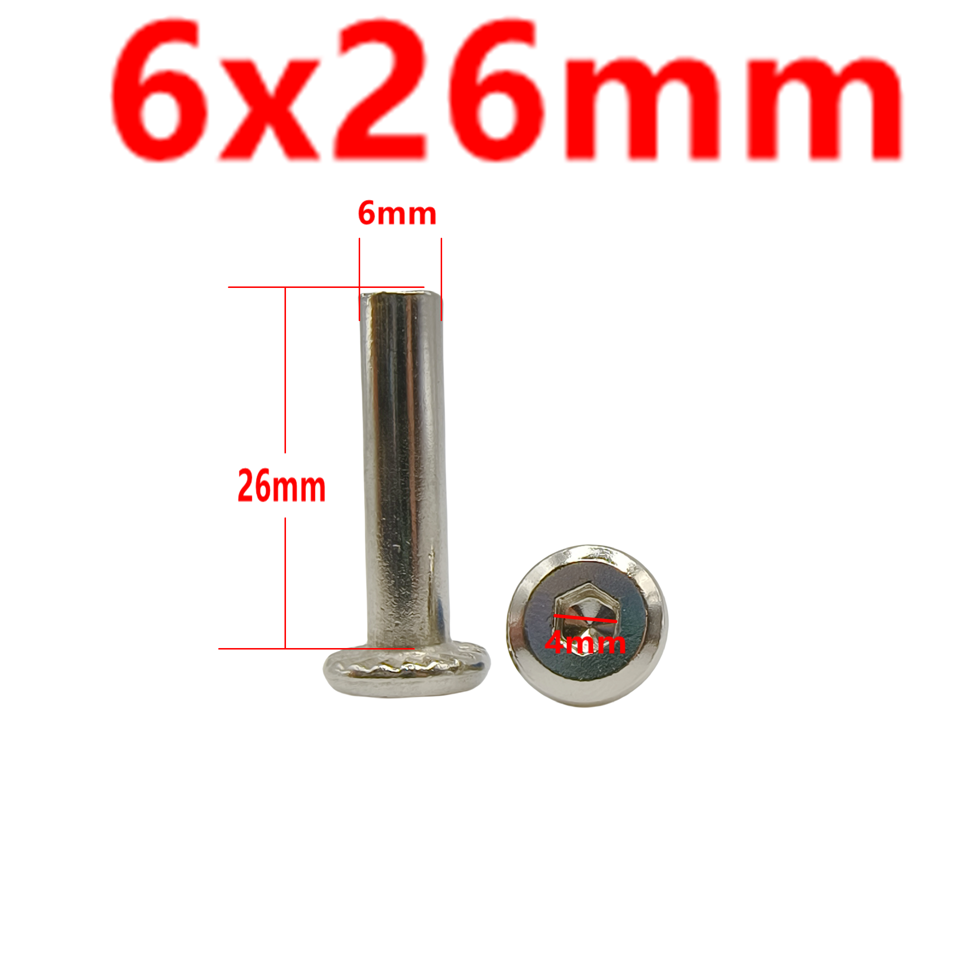 Аксессуары для обуви для скейтбординга, винт оси, диаметр 6 мм, 6x26 мм, 6x27 мм, 6x35 мм