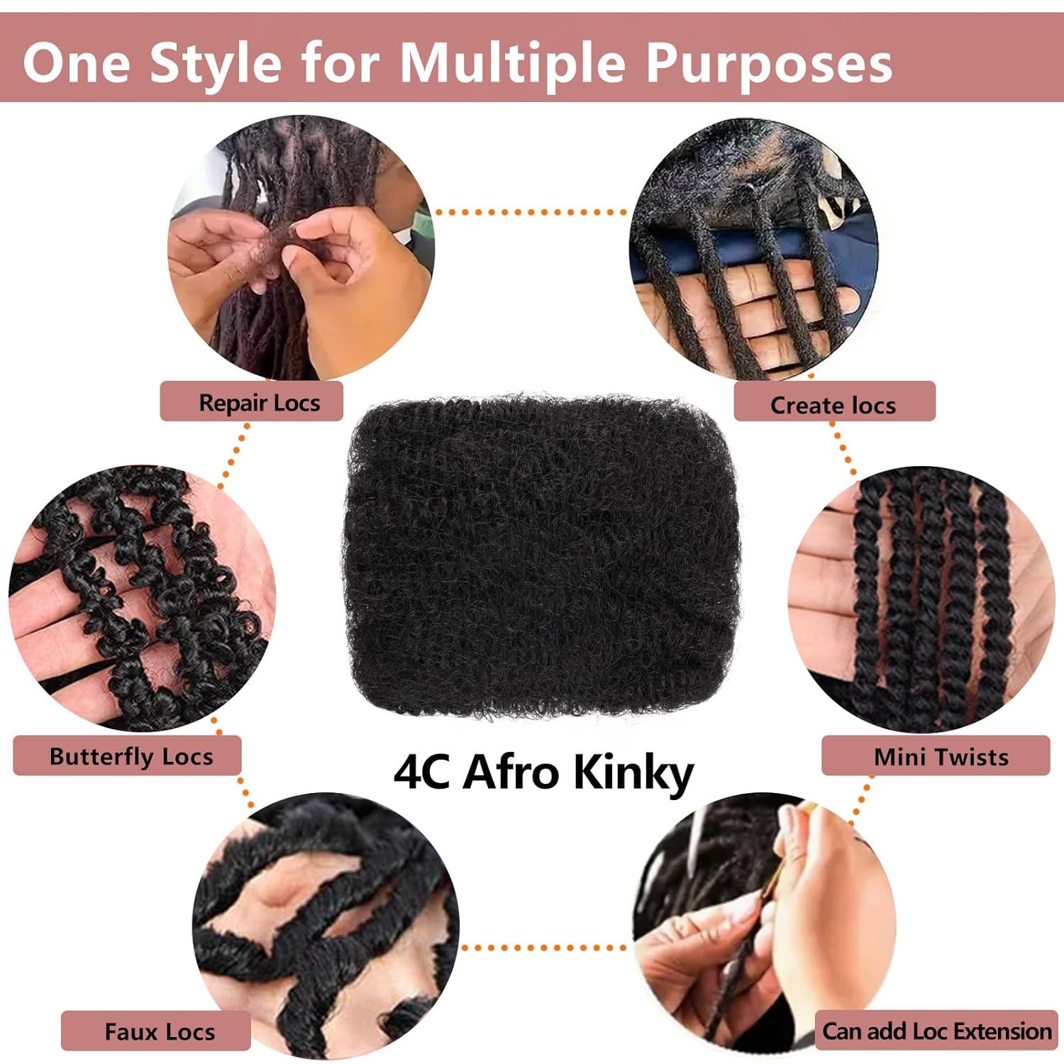 30 oder 50 g/Packung 10-18 Zoll 4C Afro Kinky Bulk Echthaarverlängerungen ohne Schuss brasilianisches Remy Bulk für Locs Micro Twist Flechthaar