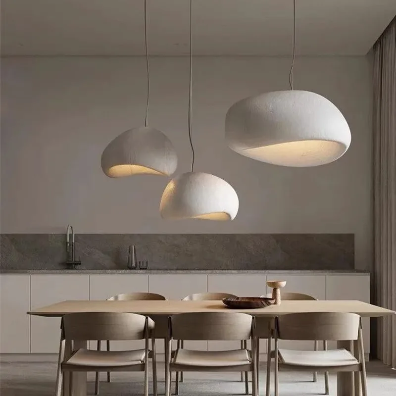 Lámparas de araña de techo LED modernas para sala de estar, dormitorio, comedor, luces colgantes, lámpara colgante nórdica Wabi Sabi para decoración del hogar