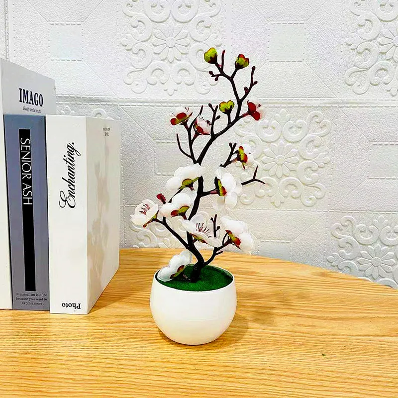 Simulation d'hiver de Style chinois avec Pot de fleur, adaptée au salon, à l'armoire et à la décoration de Table, 1 pièce