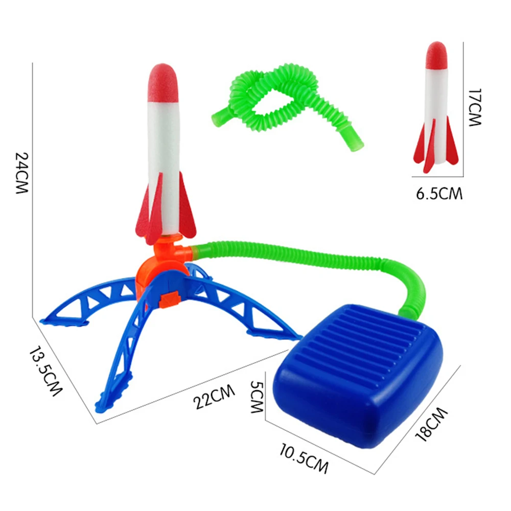 ของเล่นเด็ก Rocket Launcher ปั๊มเท้า Soaring Rocket ของเล่นเด็กโฟม Rocket & Jump Air Launch Pad กีฬากลางแจ้งเกมสําหรับเด็ก