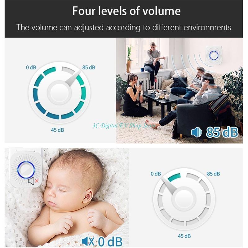 E74D Wireless Waterspert Doorbell 200m Home Door Intelligent Universal