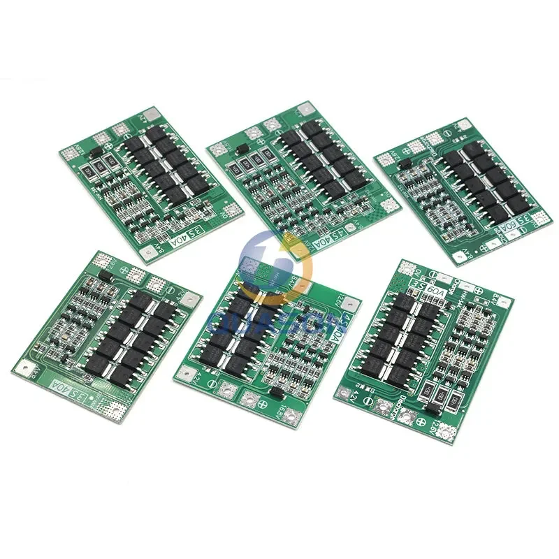 3S 4S 40A 60A Li-ion Sạc Pin Lithium Ban Bảo Vệ 18650 BMS Cho Máy Khoan Động Cơ 11.1V 12.6V/14.8V 16.8V Tăng Cường Cân Bằng