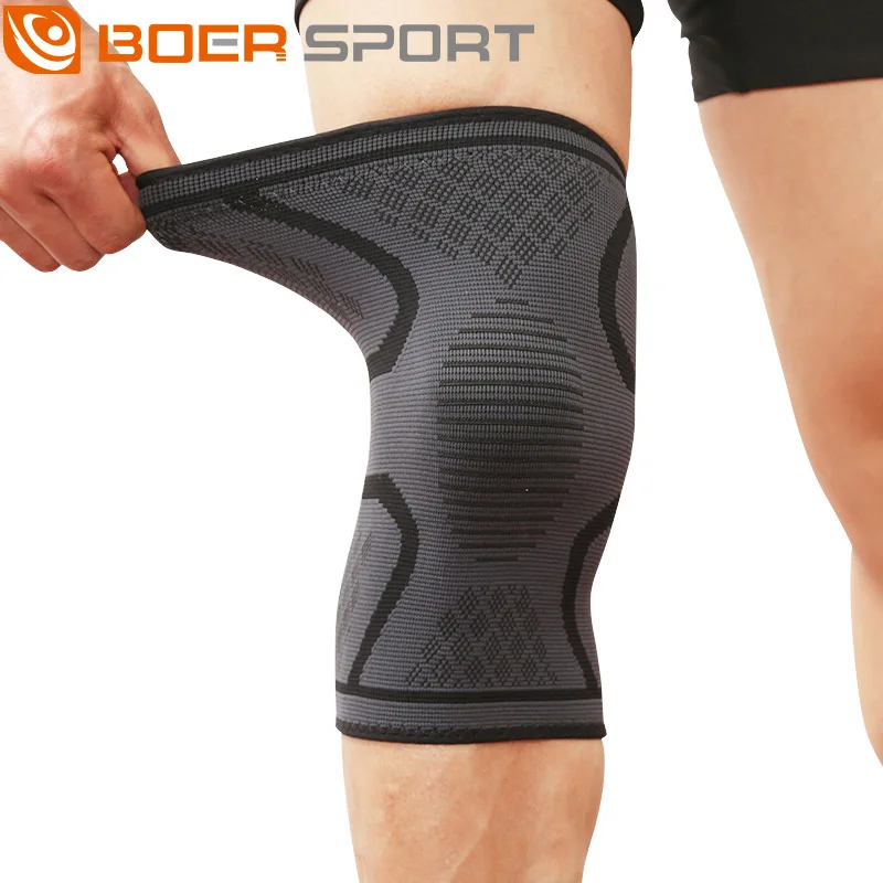 Rodilleras deportivas de punto, baloncesto para correr, ciclismo, fitness, rodilleras de nailon antideslizantes y transpirables para hombres y mujeres