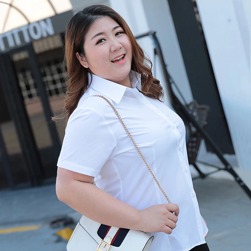 Plus Größe Weißes Hemd Frauen Frühjahr Neue Büro Dame Arbeits Kleidung Langarm Unten Bluse Koreanische Mode SlimWomen Kleidung