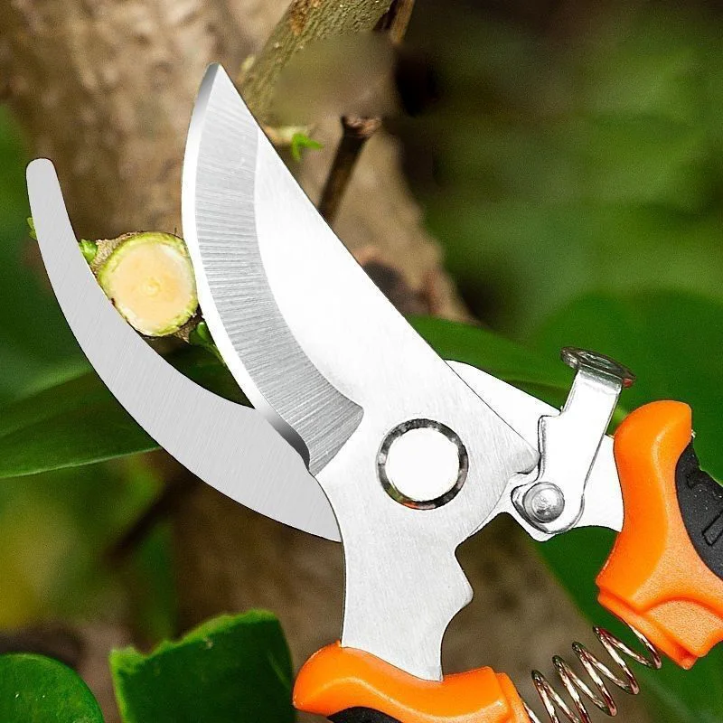 Tijeras de jardinería con mango ergonómico con cuchillas afiladas, tijeras de podar duraderas para cosechar flores y frutas, herramienta para ahorrar trabajo