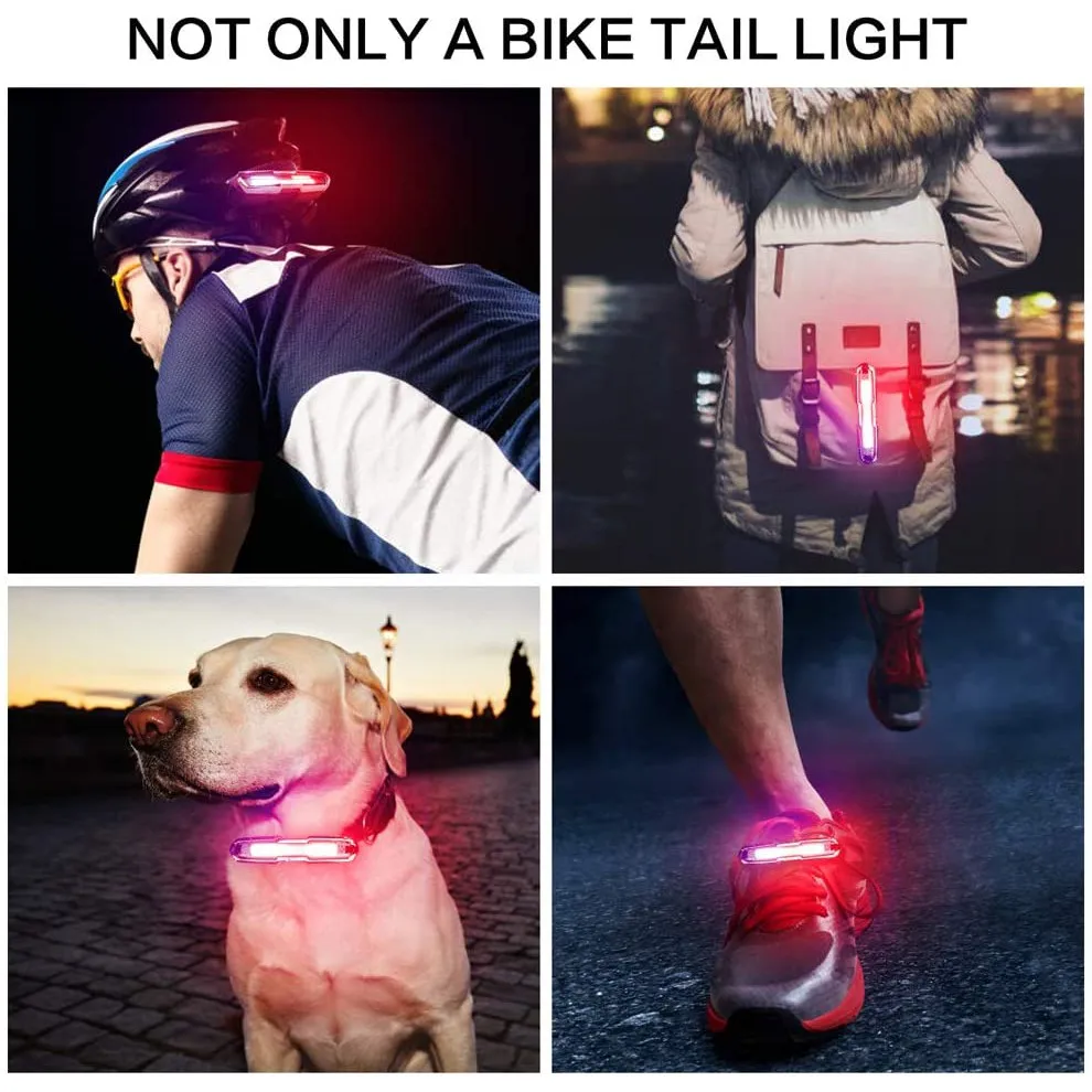 Luces traseras LED para bicicleta, lámpara recargable por USB, iluminación para bicicleta de montaña y carretera