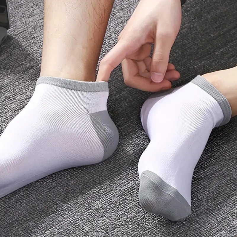 10 paia di calzini comodi e traspiranti in cotone alla moda da uomo, calzini estivi da uomo