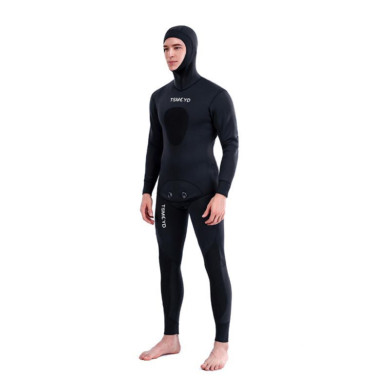 2022 neopren Scuba Tauchen neoprenanzug 3/5mm Winter Warme Männer Haube Surfen Front Zipper Schnorcheln Speerfischen Mit Kapuze Tauchen Anzug