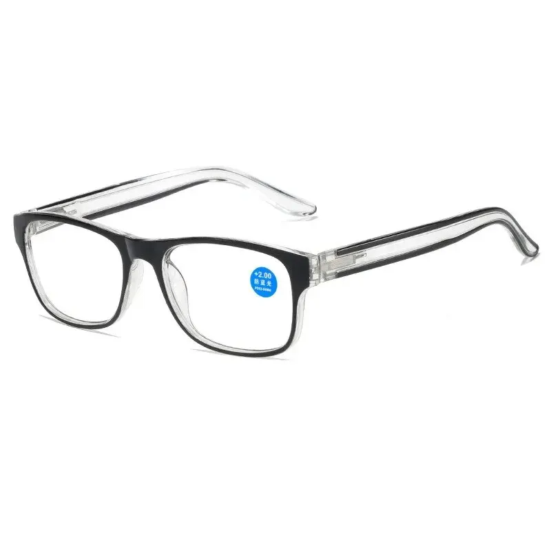 抗ブルーライト老眼鏡ファッション女性男性クリア Sqaure コンピュータ老眼眼鏡春脚フレーム眼鏡