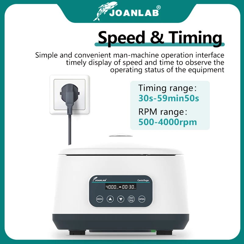 JOANLAB Centrifuga al plasma da laboratorio Digital Prp Centrifuga per provetta per prelievo di sangue da 2/5/10 ml e provetta per centrifuga da 15 ml