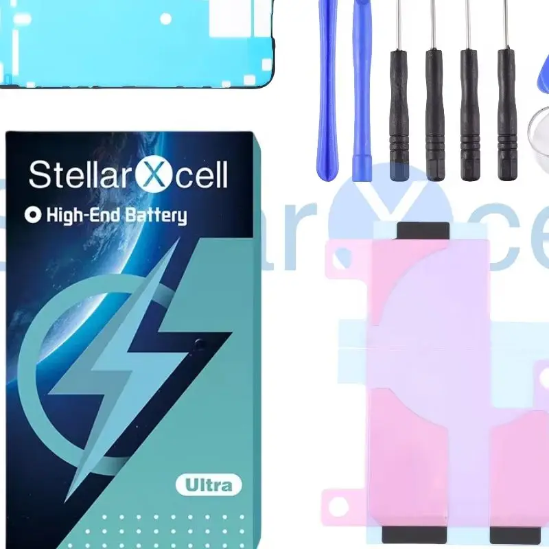 StellarXcell Battery Replacement for iPhone, Lithium PolymerBattery 7, 8Plus, 11,12 Mini, 13 Pro MAX, X, XS, XR, IP14PROMAX,IP12