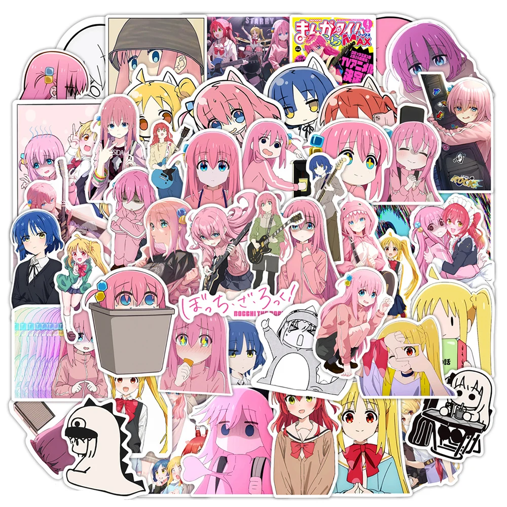 10/30/50pcs BOCCHI A ROCA! Adesivos anime kawaii gotoh hitori adesivo diy notebook portátil mala bonito dos desenhos animados criança decalques brinquedo