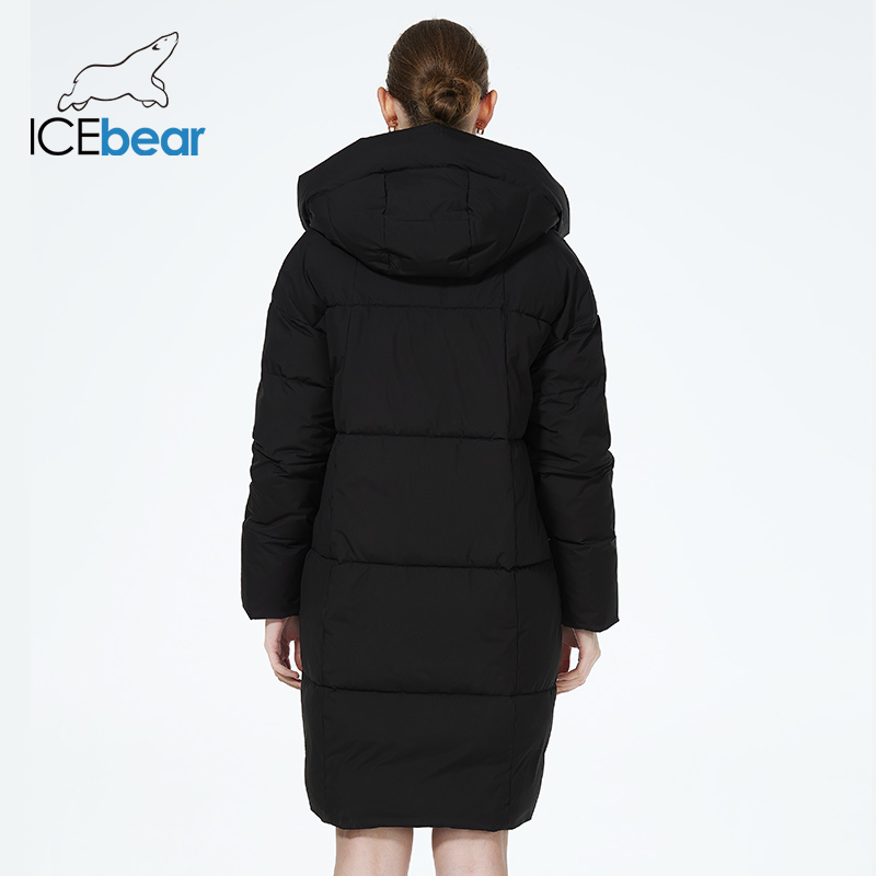 Chaqueta acolchada a prueba de viento de algodón ICEbear para mujer, abrigo informal, Parka larga, resistente al viento, 2023, GWD3757I