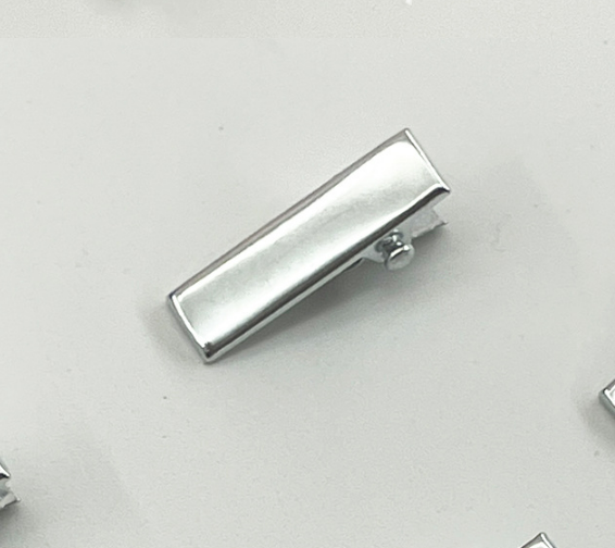 2CM Duckbill Clip Silver-Black Basic Hair Clip