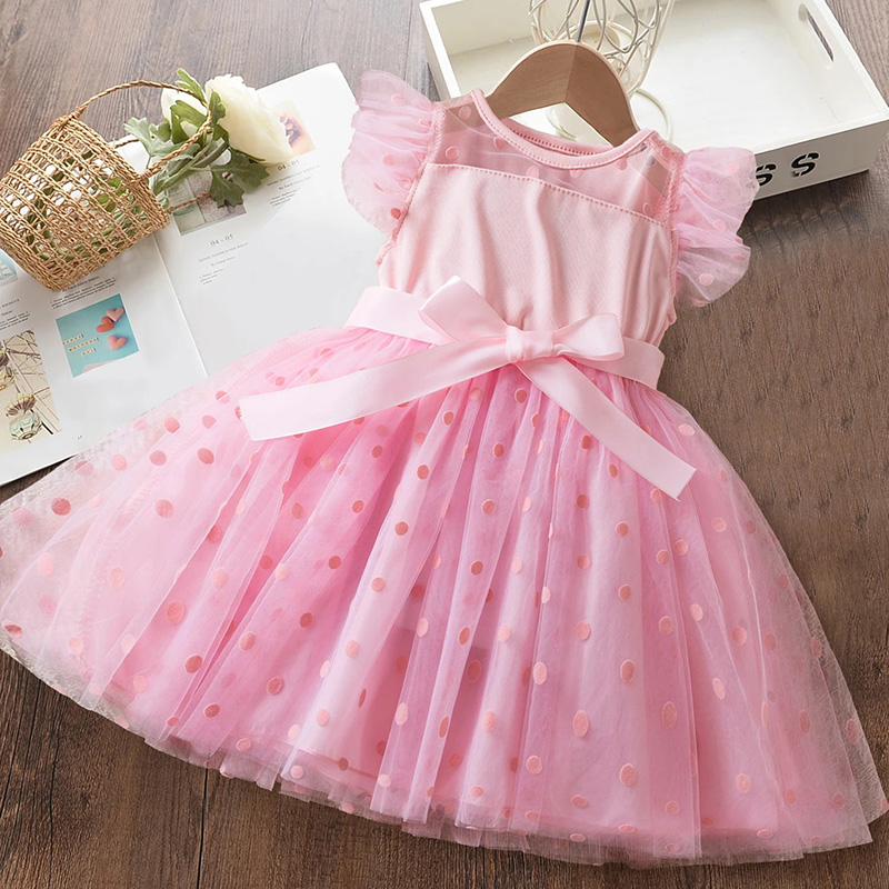 Hello Kitty 2-6 Jahre Baby Mädchen Kleid Prinzessin Mesh Rock Sommer ärmellose Kleidung Fancy Hochzeit Party Kleider für Mädchen Sommer
