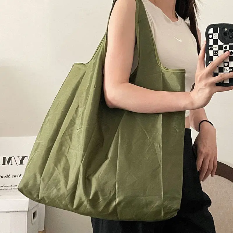 Bolsa de compras ultraleve e compacta – dobrável no bolso, sacola de compras ecológica com zíper