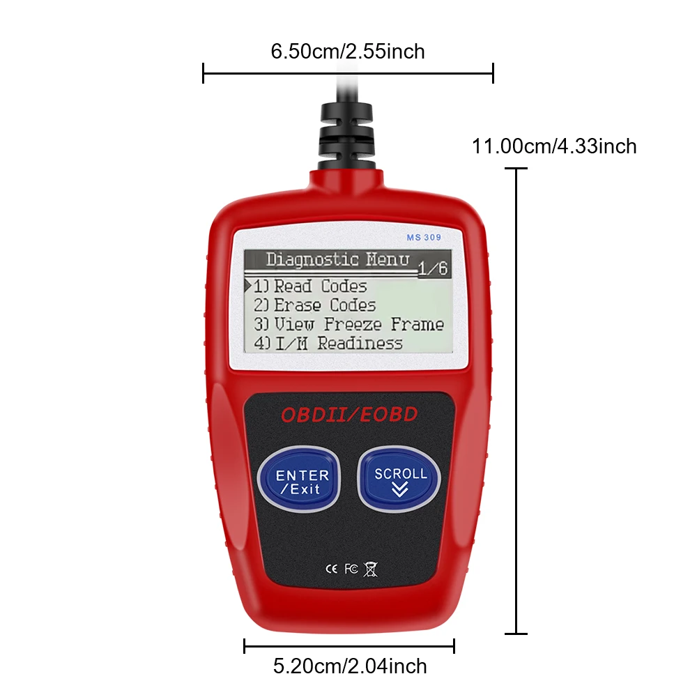 Herramientas de diagnóstico de coche, lector de código OBD2, pantalla Digital, escáner OBD 2, código de falla multifuncional, versión Universal transparente de 16 pines