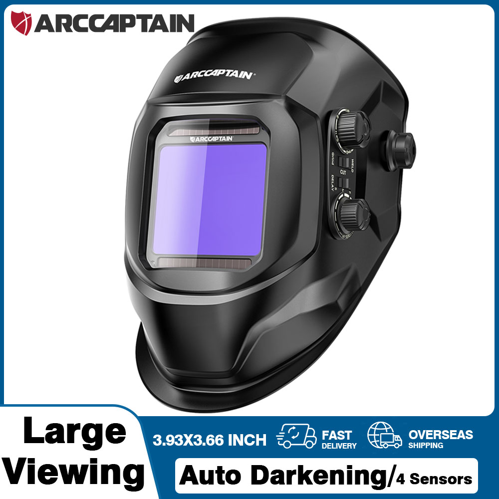 Casco de soldadura ARCCAPTAIN, máscara de soldadura con oscurecimiento automático, 4 sensores, alimentada por energía de células solares para soldador de arco MIG TIG, chemises masculч mascul mascul mascul