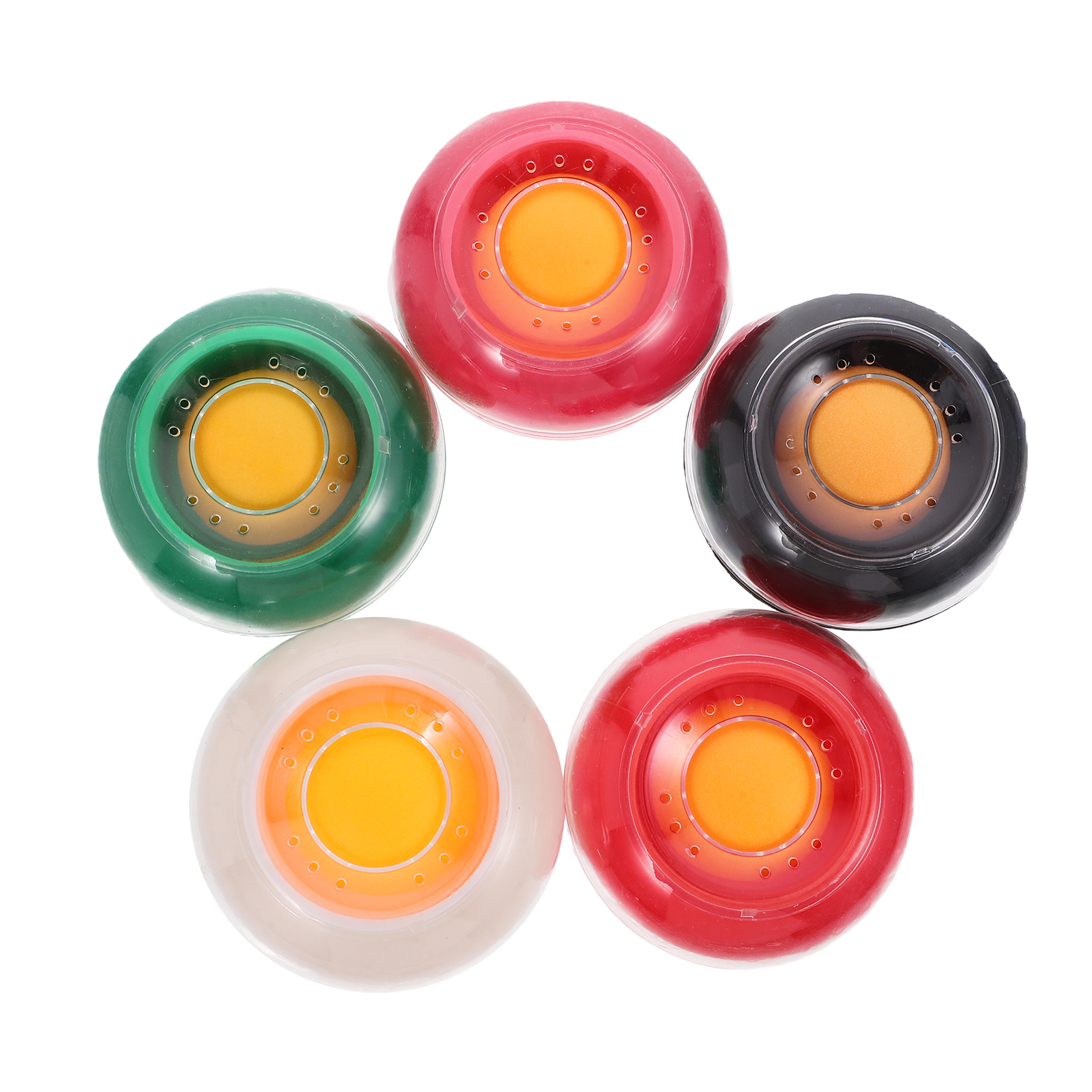 5-teiliges Fingerspitzen-Papierbefeuchter-Werkzeug zum Zählen von Geld, Sortieren von Dokumenten, Handhaben von Kaschern, Finger-Papiergreifer