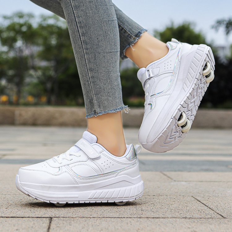 子供のための屋外ローラースケートシューズ、回転バックル、4輪スタントスクーター、ボブ 'スニーカー、女の子と男の子のギフト