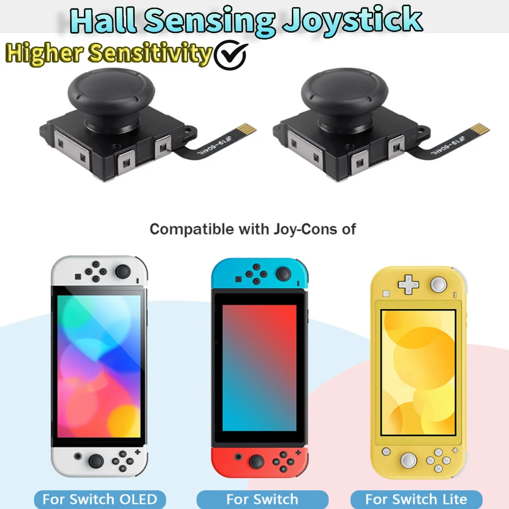 Joystick z czujnikiem Halla bez dryfowania drążek elektromagnetyczny Halla drążek kciuka Halla o wyższej czułości dla przełącznika Nintendo/OLED/Lite