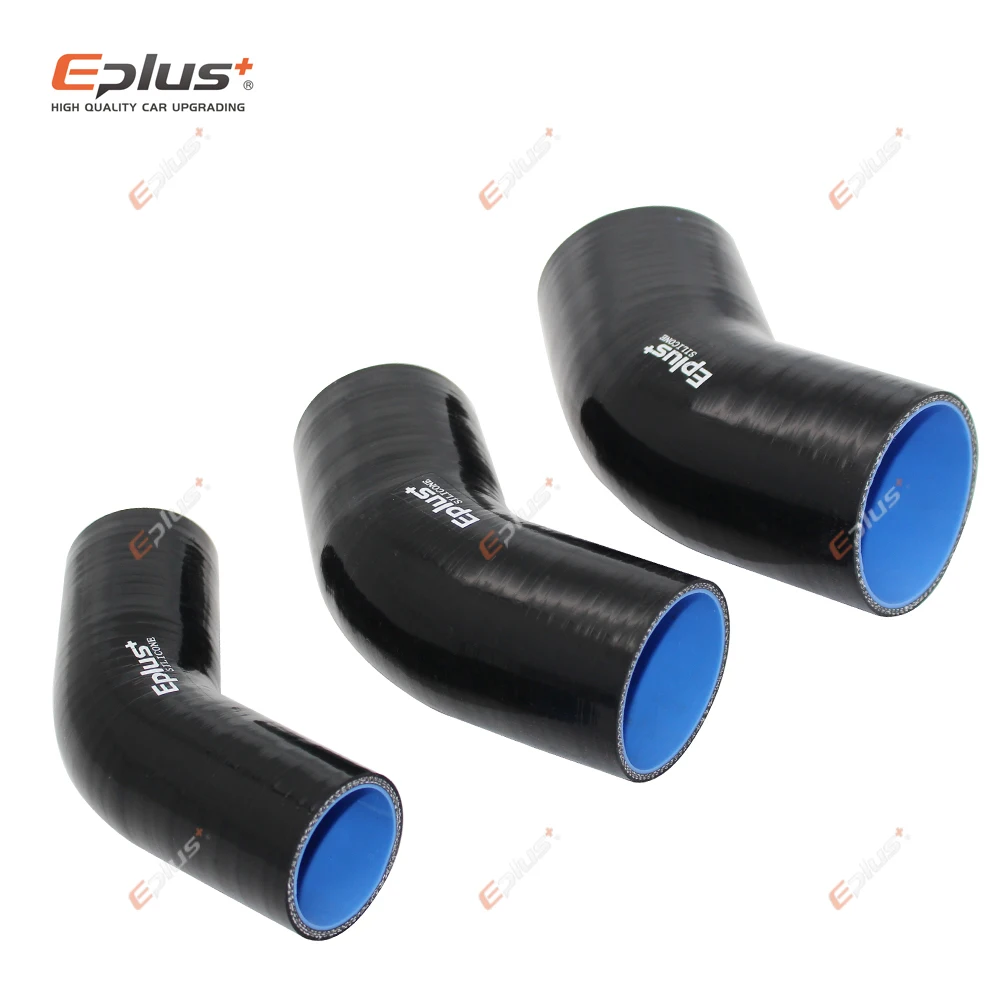 EPLUS Đa Năng Silicone Lửng Ống 45 Độ Kết Nối Ô Tô Intercooler Turbo Lượng Ống Nối Đen Nhiều Kích Thước