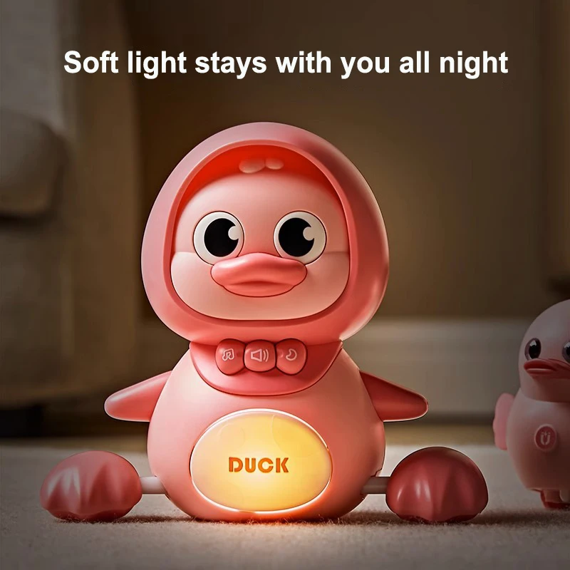 赤ちゃんのための電気oothing Duckのおもちゃ、音付きのアヒル、光と音楽、磁気、かわいい、ギフト