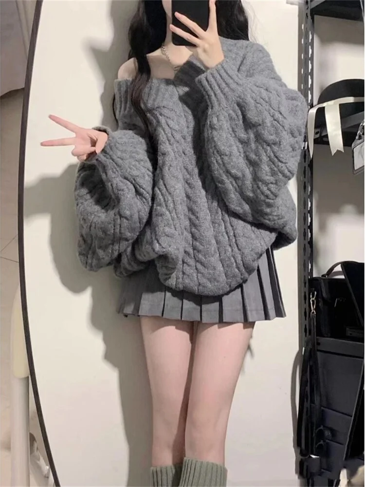 秋冬服甘いスパイシーな怠惰なスタイルのセータースカート 2 点セット全体セットストリートスタイル小さいサイズハイファッションセンセーション