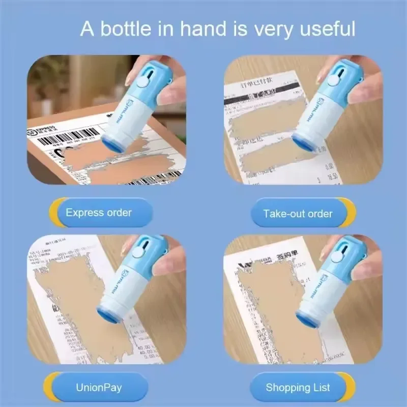 20/10 ml Thermopapier-Korrekturflüssigkeit mit Unboxing-Messer, tragbar, langlebig, Thermopapier, Datenidentitätsschutzflüssigkeit, Radiergummi
