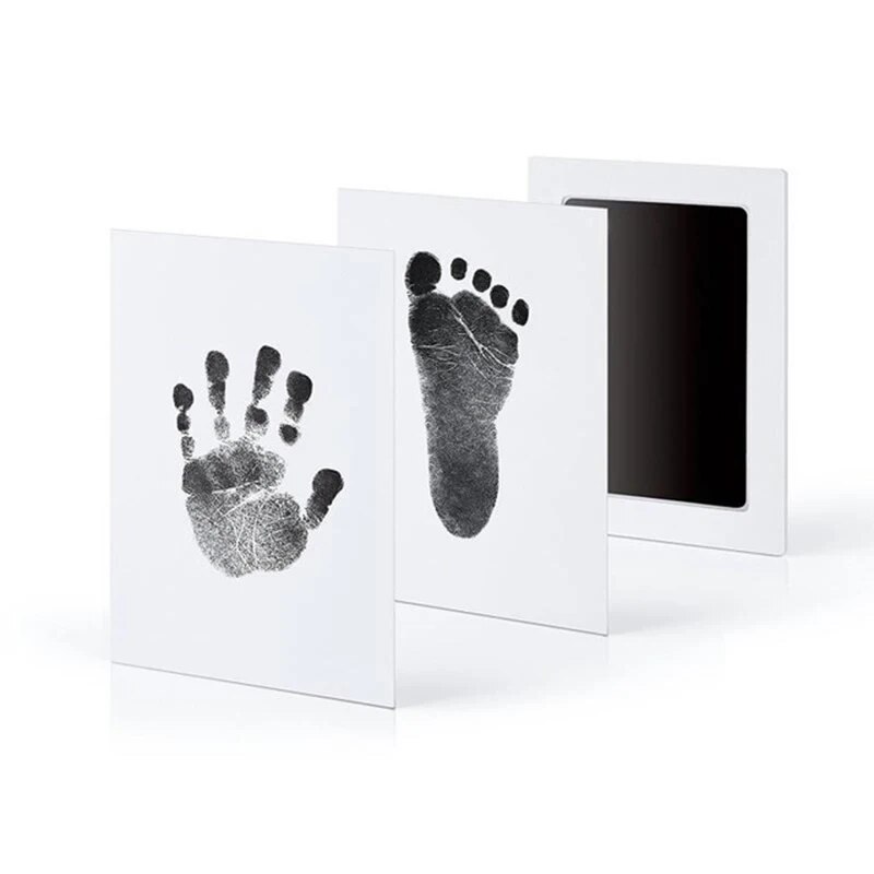 Cuidados com o bebê não-tóxico handprint pegada kit de impressão lembranças do bebê recém-nascido pegada almofada de tinta para presentes do bebê recém-nascido