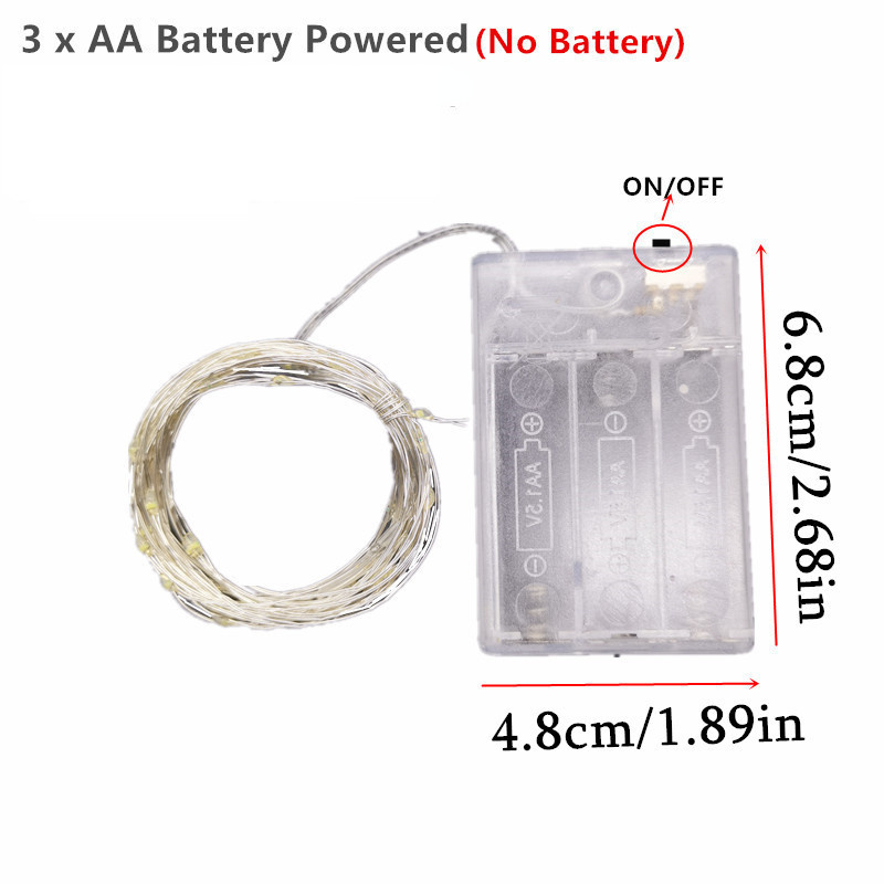 1 メートル 2 メートル 5 メートル 10 メートル銅線 LED ストリングライトホリデー照明妖精花輪クリスマスツリーウェディングパーティーの装飾