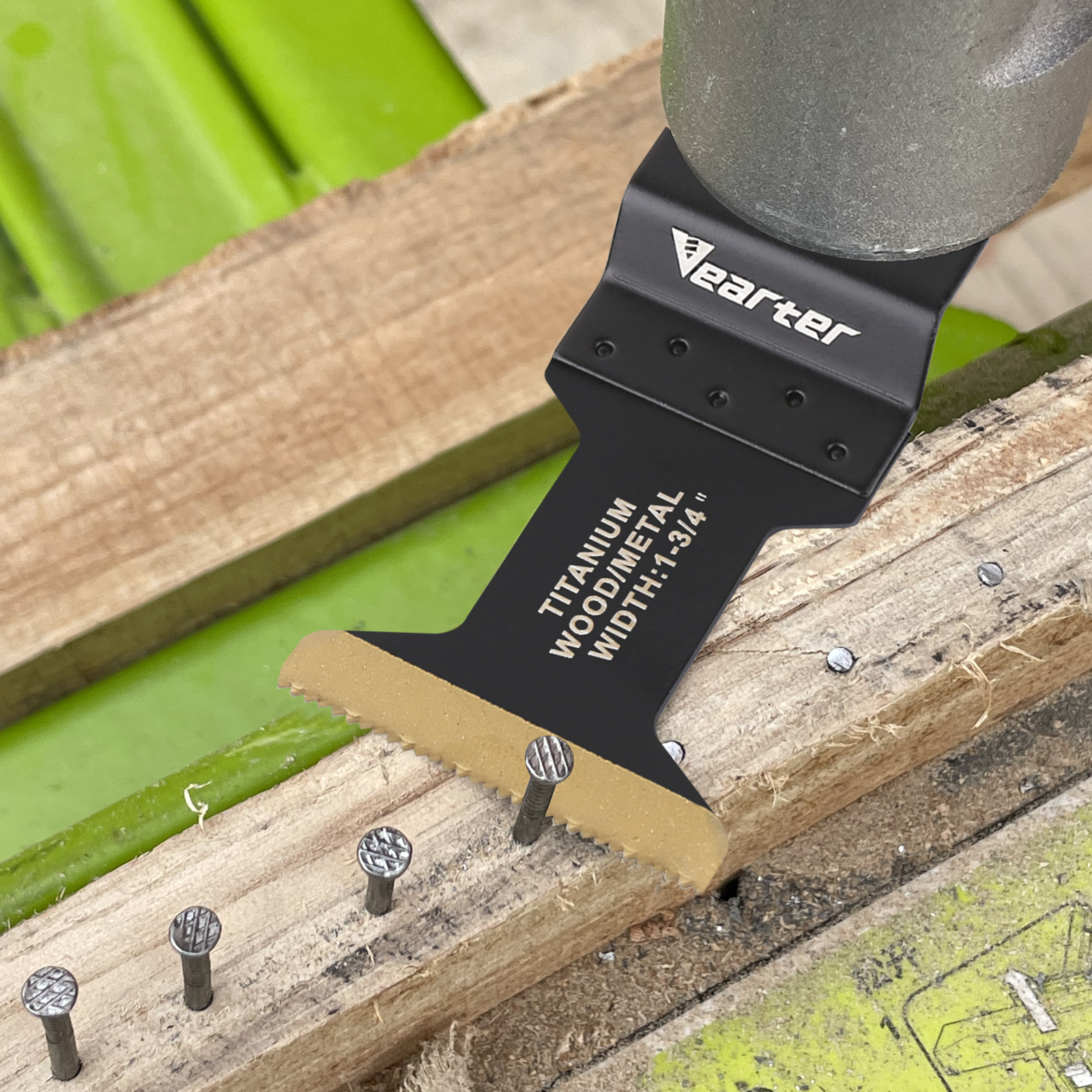 Vearter 4 Gói 10/20/34/44Mm Titan Bi Kim Loại Phủ Dao Động Đa Năng Lưỡi Cưa cắt Kim Loại Móng Tay Gỗ PVC Chất Liệu Cứng